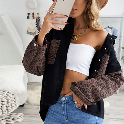 Blusa Casual con Estampado de Leopardo y Bolsillos Funcionales - Image 20