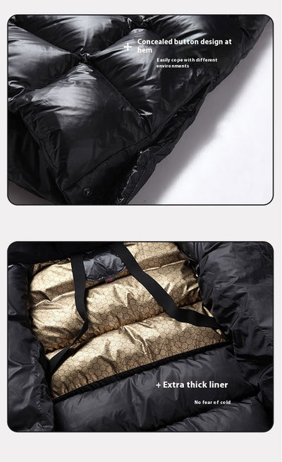 Abrigo Largo Acolchado de Plumón de Ganso Premium - Corte Oversize Hasta la Rodilla - Image 11