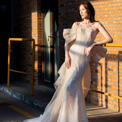 Vestido de Novia Elegante Cola de Pez con Temperamento - Image 9