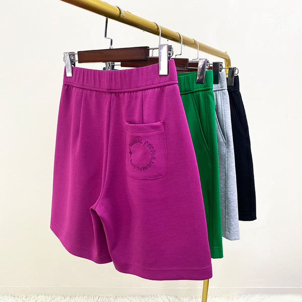 Shorts Deportivos Talle Grande Cintura Alta Pierna Ancha para Verano
