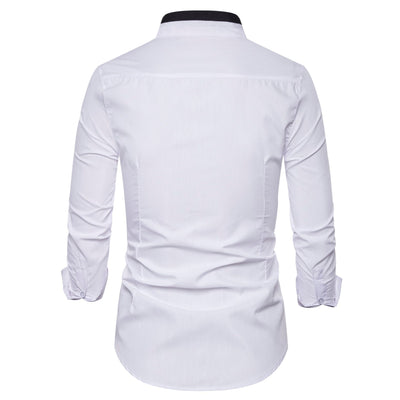 Camisa Manga Larga de Bloques de Color a Rayas - Image 15