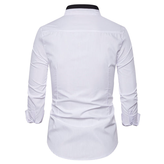 Camisa Manga Larga de Bloques de Color a Rayas - Image 15