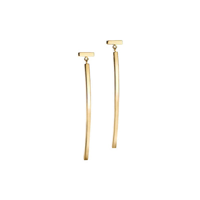 Aretes Geométricos Coreanos Largos para Mujer - Image 10