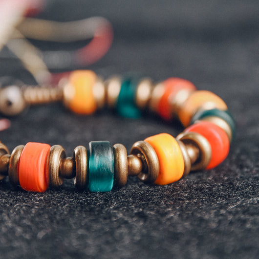 Pulseras de Cuentas de Cobre con Esmalte Colorido - Combina y Personaliza - Image 10