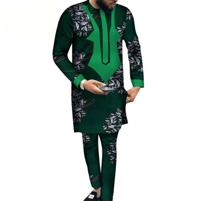Conjunto Hombre Pantalón y Playera Estampado Batik Algodón - Image 7