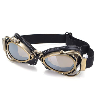 Gafas Protectoras Retro para Motocicleta - Estilo Piloto Harley con Protección Reflectante - Image 4