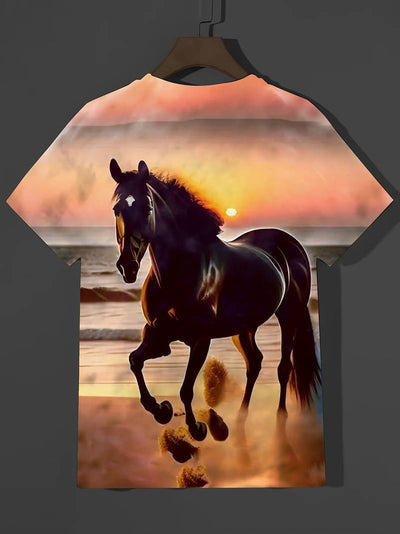 Camiseta Manga Corta con Impresión 3D para Hombre - Image 18