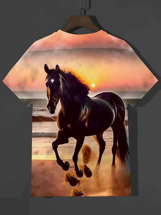 Camiseta Manga Corta con Impresión 3D para Hombre - Image 18