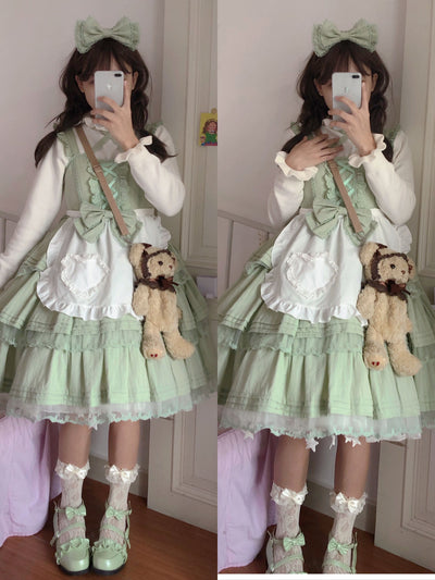 Vestido Lolita JSK Tirantes Colores Sólidos Estilo Sweet Hot Girl - Image 10