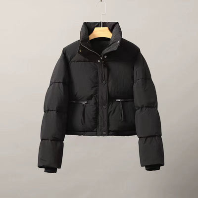 Abrigo de Algodón Grueso con Cuello Alto - Versátil y Cómodo - Image 7