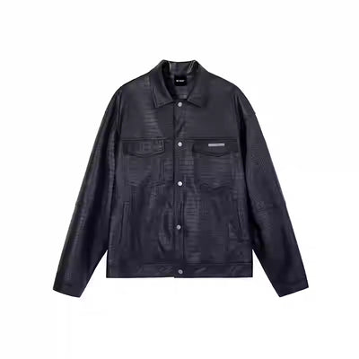 Chaqueta de Cuero PU Estilo Biker Retro Americano Unisex - Image 5