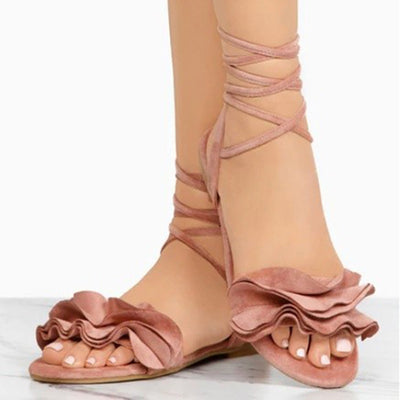 Sandalias Planas Floreadas Talla Grande para Mujer - Image 3