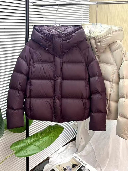Chaqueta Acolchada Suelta con Capucha - Colores Sólidos Otoño Invierno - Image 19