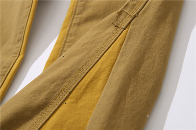 Pantalones Khaki Micro Acampanados con Estampado Graffiti Salpicado - Image 15
