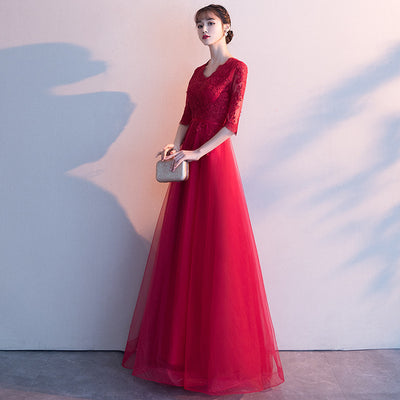 Vestido Largo Elegante Negro para Reuniones Anuales - Image 6