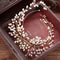 Photography Headgear Copper Wire Pearl Hair Comb Handmade Blanco