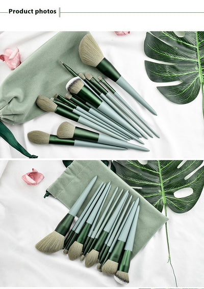 Set de 13 Brochas de Maquillaje Flor Púrpura con Cerdas Suaves - Image 25