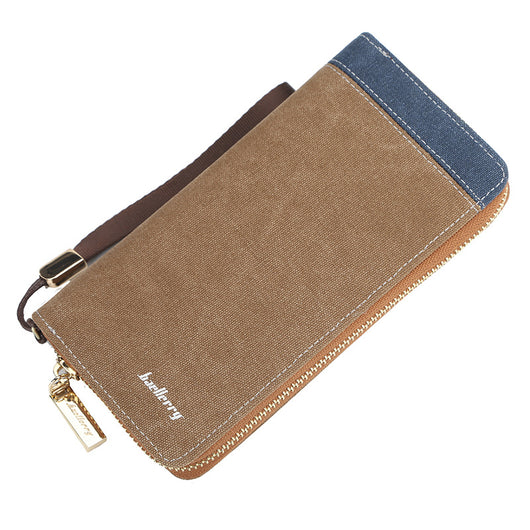 Bolso Clutch de Lona Vintage con Cierre de Cremallera - Image 6