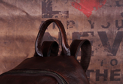 Mochila Retro de Cuero Genuino Multipropósito - Image 14