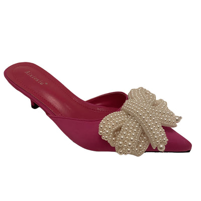 Sandalias Stiletto con Moño de Perlas - Image 5