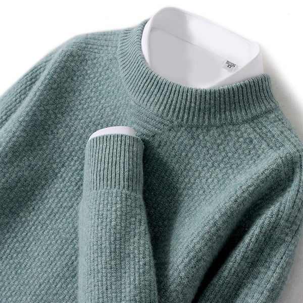 Suéter de Cachemira con Patrón Rombo para Hombre - Invierno