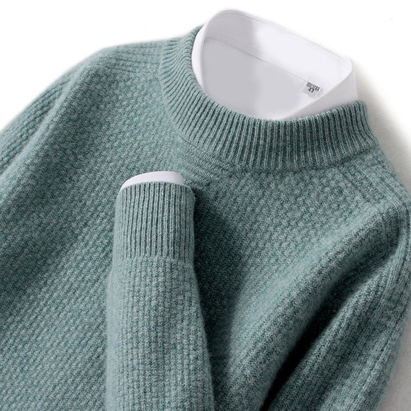 Suéter de Cachemira con Patrón Rombo para Hombre - Invierno
