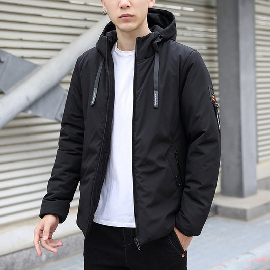Abrigo Acolchado con Capucha Slim Fit Talla Grande para Hombre - Image 8