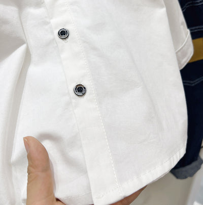 Camisa Infantil de Manga Larga en Colores Sólidos - Image 10