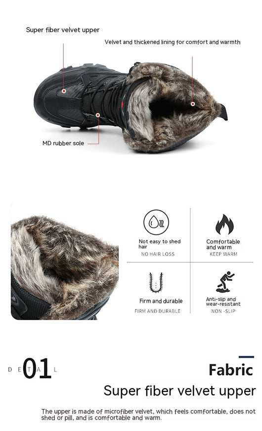 Botas de Invierno Forradas en Algodón con Forro Polar - Caña Alta Cálidas - Image 10