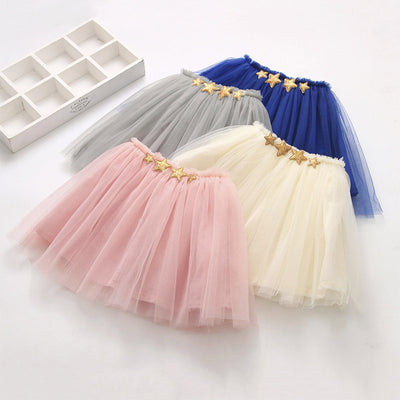 Falda Tutú Princesa Coreana para Niñas - Vestido de Malla Infantil para Danza