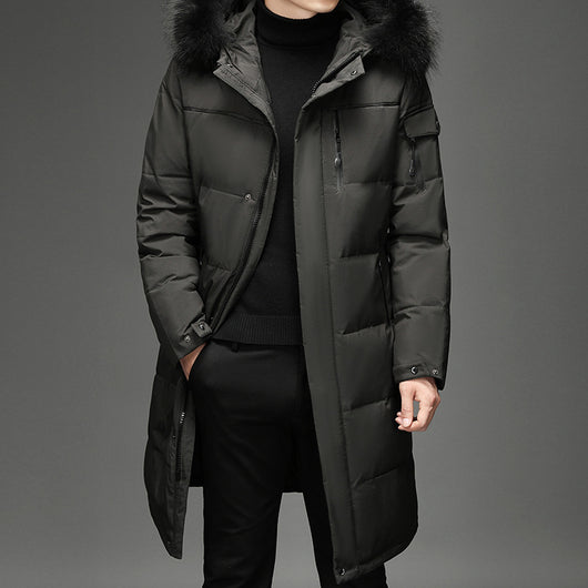 Abrigo Largo de Trabajo para Hombre con Pelo Sintético y Relleno de Plumas - Image 7