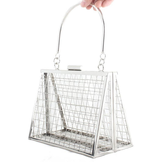 Bolso de Noche Metálico Calado Elegante para Mujer - Image 9
