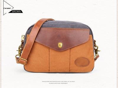 Bolsa Retro de Lona con Bloques de Color y Correa Cruzada - Image 31