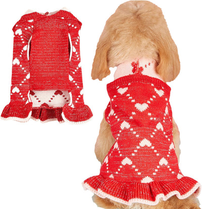 Suéter Hoodie para Perros Pequeños - Abrigo Invierno Tejido con Corazón - Image 20