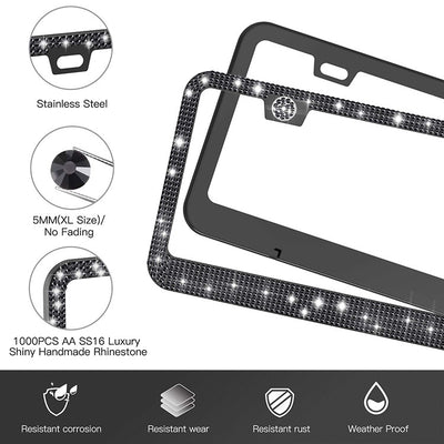 Marco para Placa de Licencia American Standard en Acero Inoxidable con Cristales - Image 12