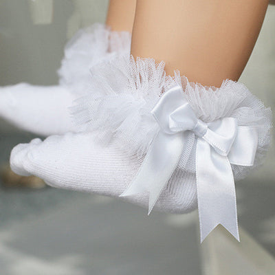 Calcetines cortos de encaje de malla para niños - Image 4