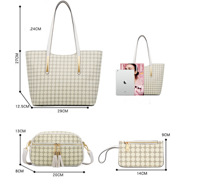 Bolso Bandolera Lunares para Suegra con Diseño de Cuatro Piezas y Borla - Image 8
