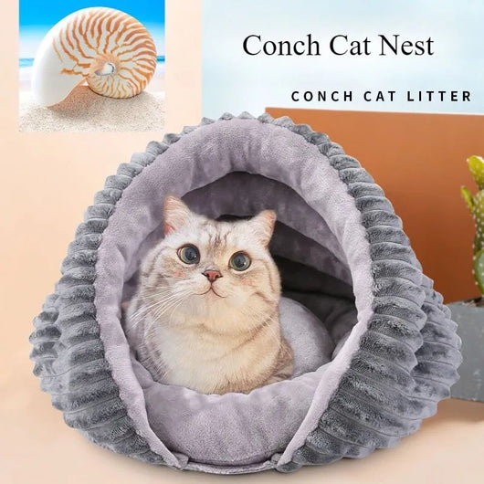 Cama Túnel Concha para Gatos - Nido Cálido y Acogedor Todo Clima - Image 11
