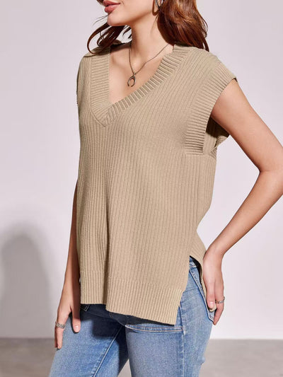 Chaleco Suelto sin Mangas Cuello V - Image 10