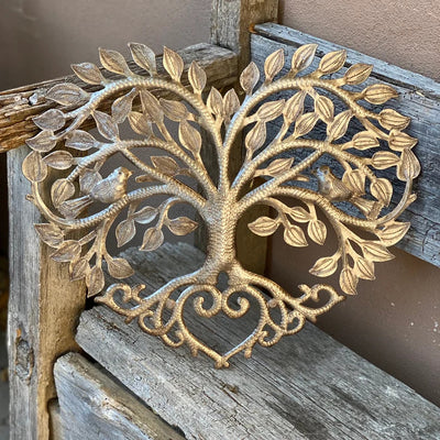 Árbol de la Vida Decorativo de Metal - Arte Mural con Corazón - Image 9