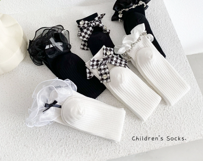 Calcetines Escolares Estilo Lolita con Encaje y Moño para Niñas - Image 16