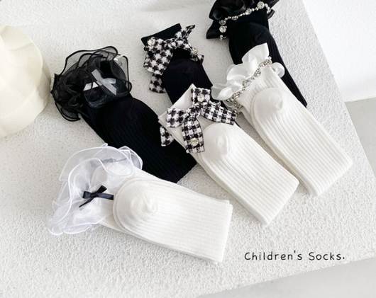 Calcetines Escolares Estilo Lolita con Encaje y Moño para Niñas - Image 16