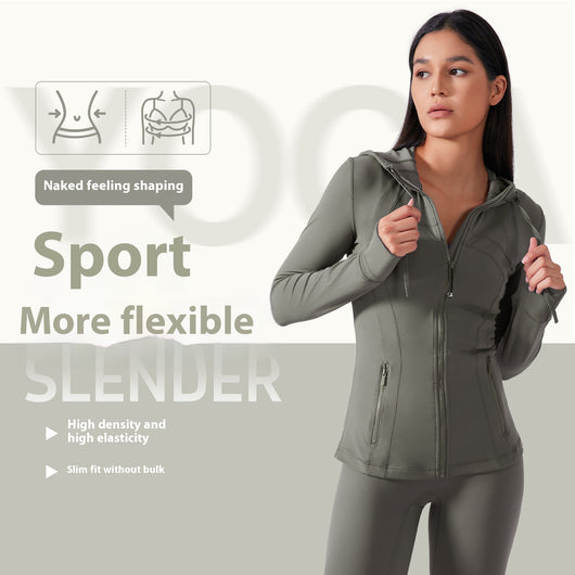Sudadera Deportiva Mujer con Capucha - Efecto Reductor y Silueta Estilizada - Image 2