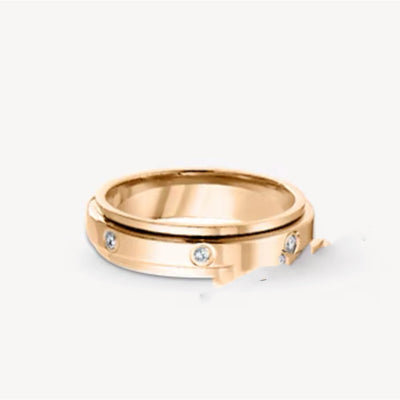 Anillo de Plata Esterlina Giratorio para Parejas con Diamantes y Gipsófila - Image 6