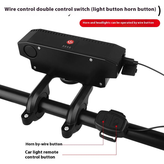 Luz Delantera LED Ultra Brillante para Bicicleta con Claxon Integrado - Image 3