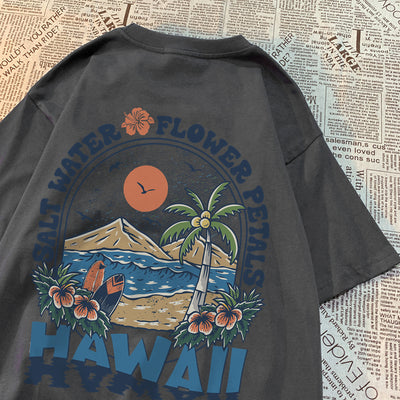 Playera Hawaiana Salt Water Petals Unisex - Comodidad Casual - Image 15