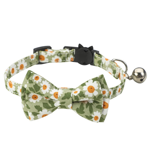 Collar Floral de Algodón con Moño para Gatos - Image 18