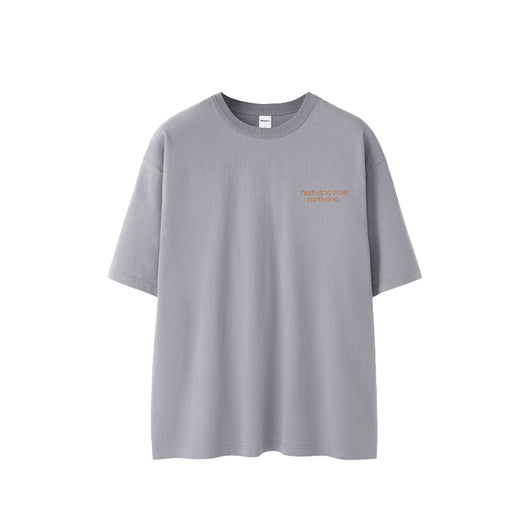 Camiseta Retro Pesada Cuello Bordado Manga Corta - Image 5