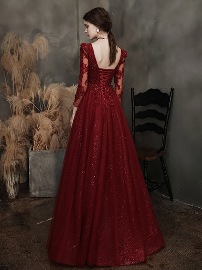 Vestido de Noche Elegante con Mangas para Mujer - Image 11