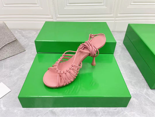Sandalias de Tacón Alto Stiletto con Correa y Piel de Oveja - Image 8